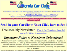 Tablet Screenshot of californiacarclubs.com
